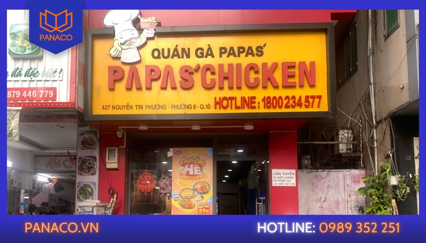 Thực tế về dự án lắp đặt camera cho cửa hàng gà PAPAS'