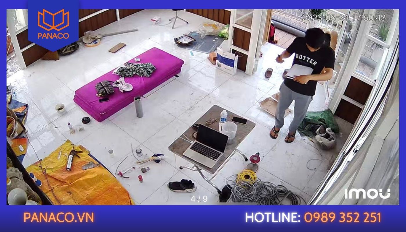 Hình ảnh camera thu được do PANACO lắp đặt cho nhà ở