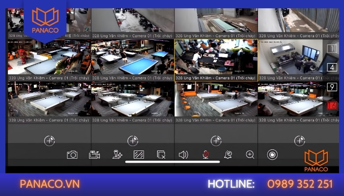 kết quả sau khi lắp hoàn thiện 41 camera Narra Billiards Club