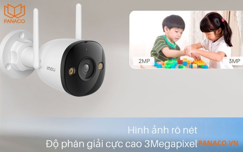 Camera mang đến hình ảnh rõ ràng và sắc nét 3MP