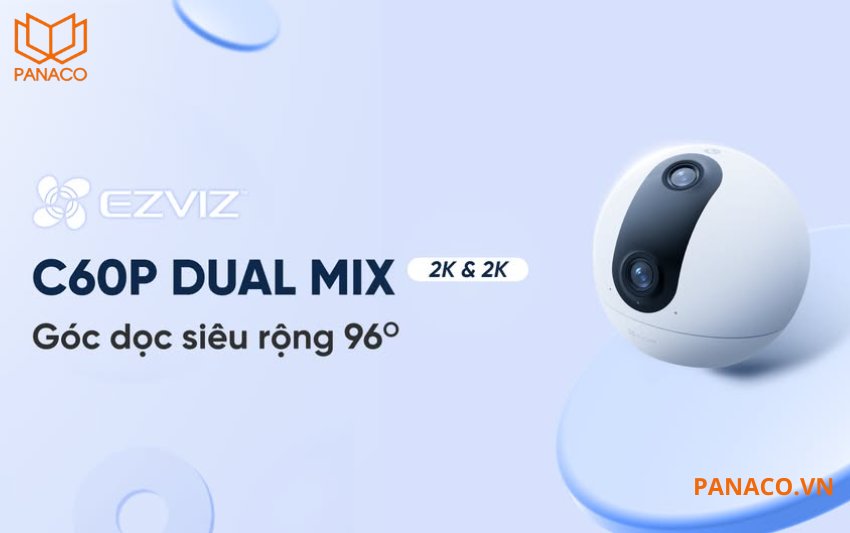 Camera mắt kép quay quét thông minh Ezviz C60P 2K