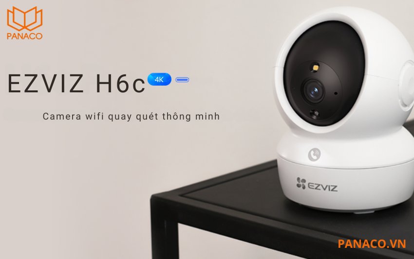 Camera wifi không dây Ezviz H6C 4K xoay 360 độ