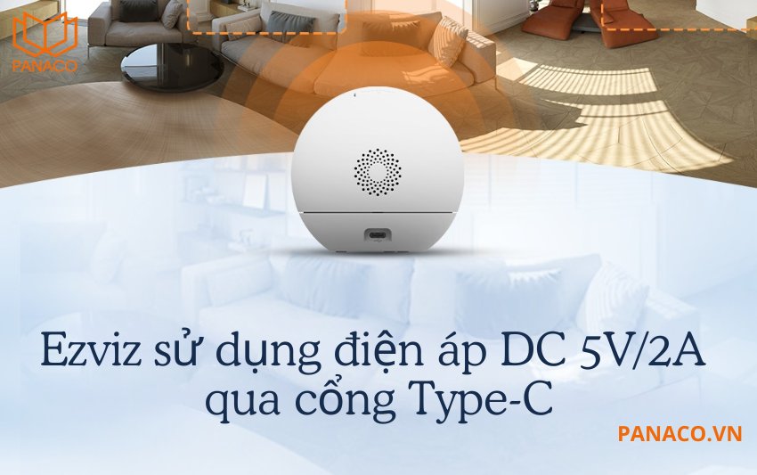 Ezviz C60P 2K sử dụng cổng Type-C