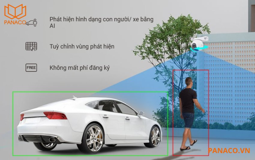 H8x 4mp có khả năng phân biệt người và phương tiện nhờ trí tuệ AI