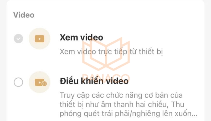 Bước 3: Cài đặt quyền truy cập camera cho người nhận