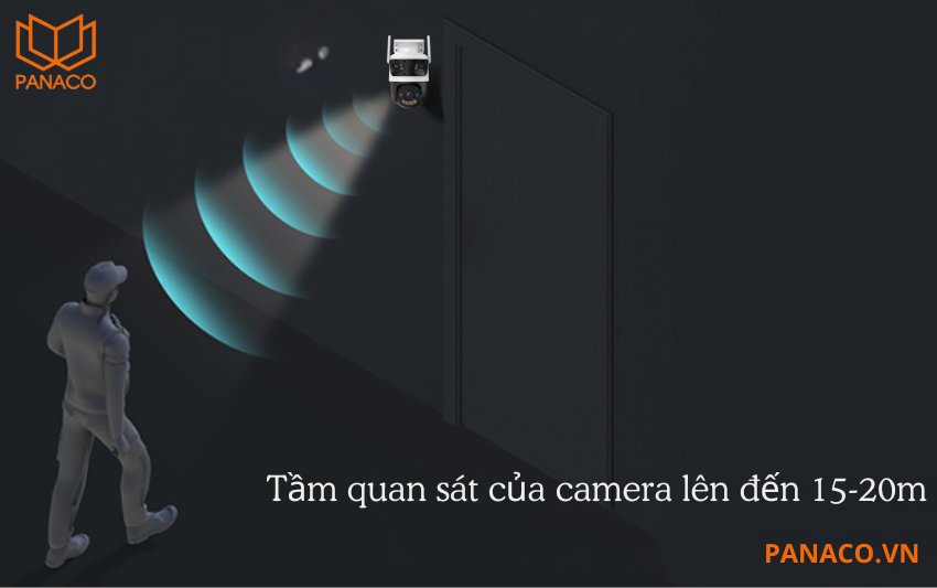 Camera giám sát một không gian rộng lớn với tầm quan sát xa