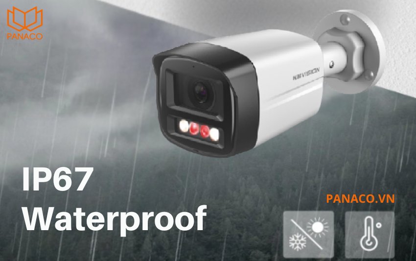 Camera ngoài trời Kbvision đạt chuẩn chống nước, chống bụi IP67