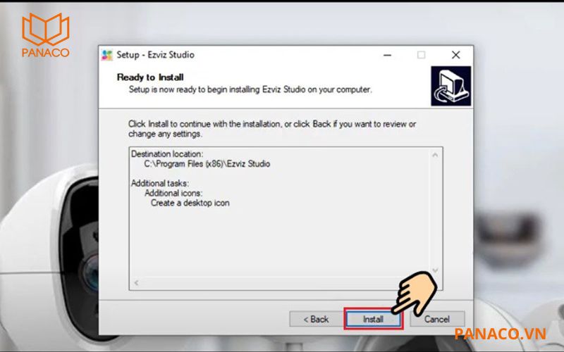 Nhấn Install nếu bạn muốn cài đặt Ezviz Studio