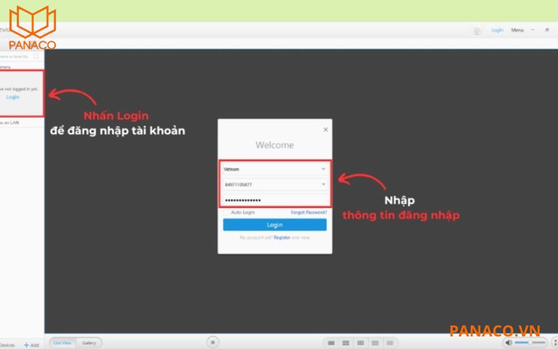 Đăng nhập camera Ezviz trên máy tính