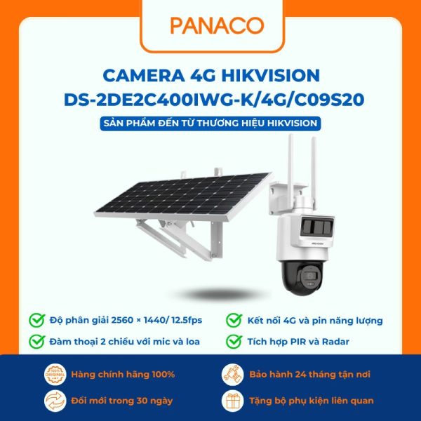 Camera 4G Hikvision DS-2DE2C400IWG-K/4G/C09S20