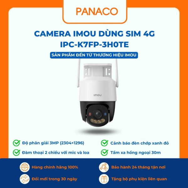 Camera Imou dùng sim 4G IPC-K7FP-3H0TE