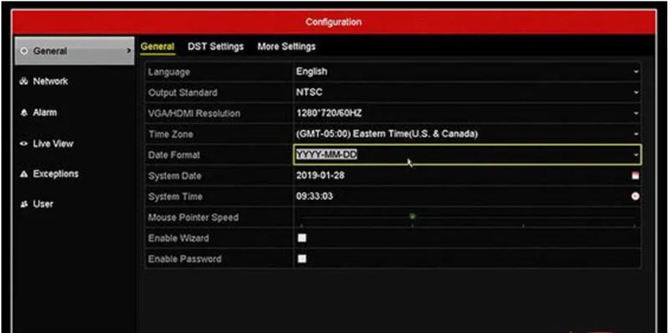 Chỉnh giờ camera Hikvision trên màn hình