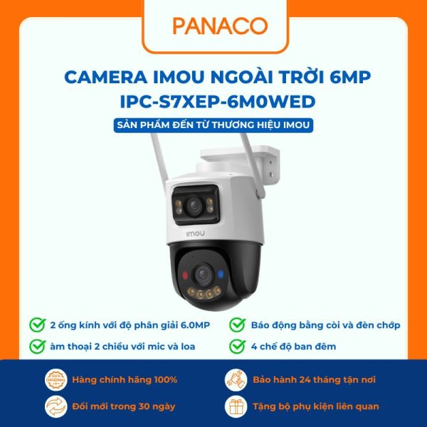Camera Imou ngoài trời 6MP IPC-S7XEP-6M0WED