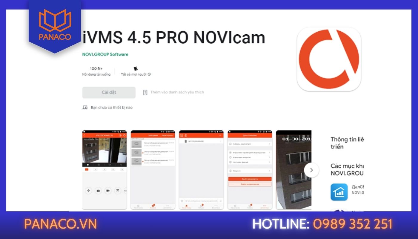 Phần mềm xem camera iVMS 4.5 PRO NOVIcam 