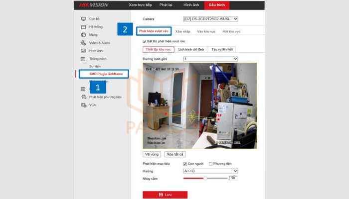 Hướng dẫn cài đặt phát hiện vượt rào trên camera Hikvision