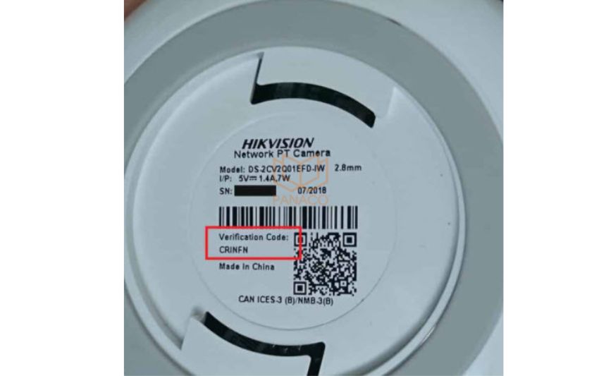Cách lấy mã xác thực ngay trên thiết bị camera Hikvision