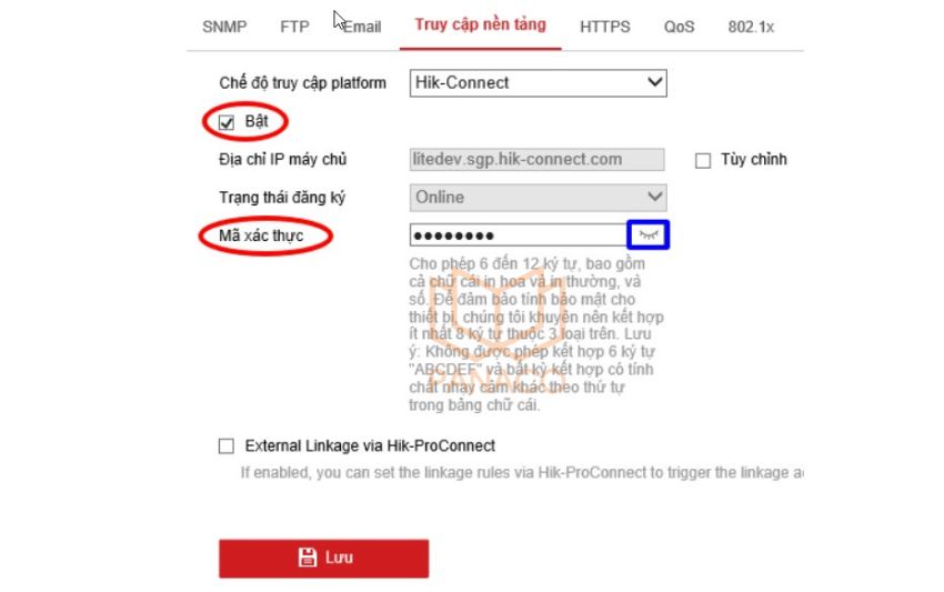 Cách lấy mã xác thực của camera Hik thông qua giao diện Web