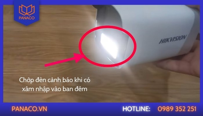 Camera Hikvision ColorVu là dòng camera hikvision báo động bằng cách chớp đèn cảnh báo ban đêm