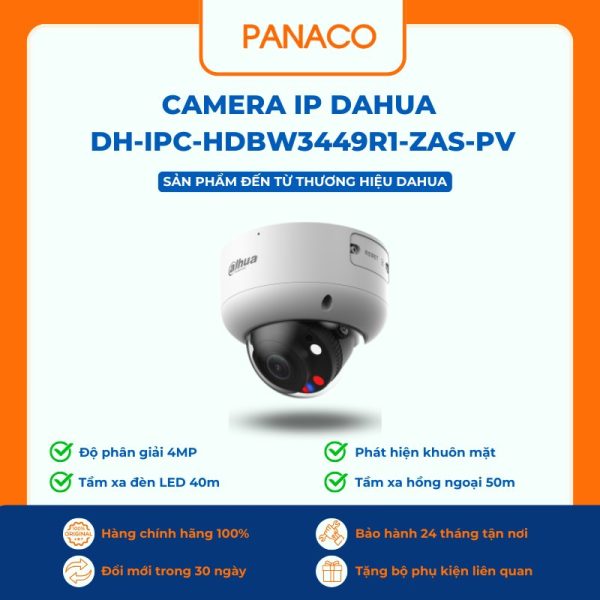 Camera IP Dahua DH-IPC-HDBW3449R1-ZAS-PV