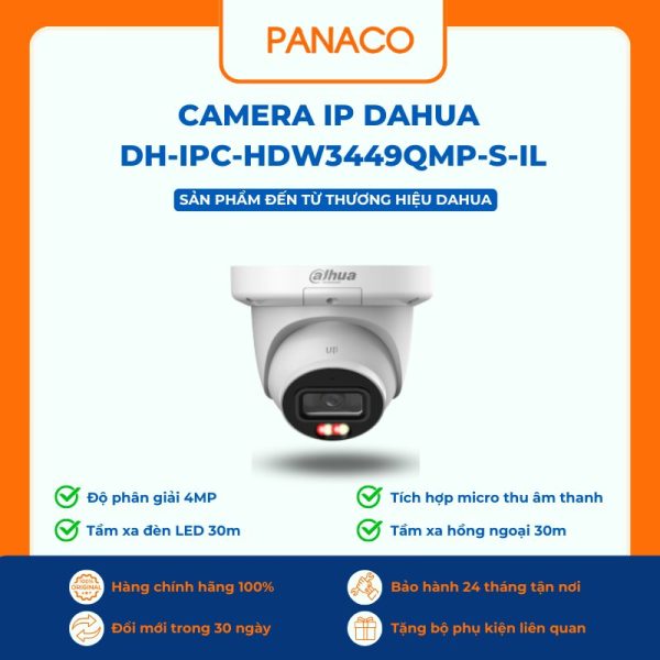 Camera IP Dahua DH-IPC-HDW3449QMP-S-IL