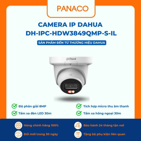 Camera IP Dahua DH-IPC-HDW3849QMP-S-IL