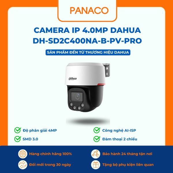 Camera IP Dahua 4.0 MP DH-SD2C400NA-B-PV-PRO
