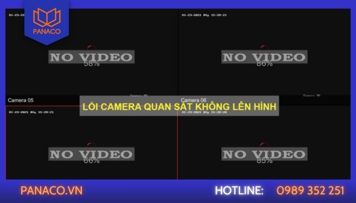 Hình ảnh màn hình camera bị lỗi "NO VIDEO", dịch vụ sửa camera Bình Thạnh giúp bạn khắc phục nhanh chóng
