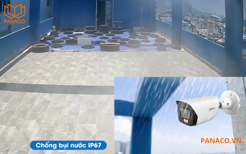 DH-IPC-HDBW3449EP-AS-IL đạt chuẩn chống bụi nước IP67.