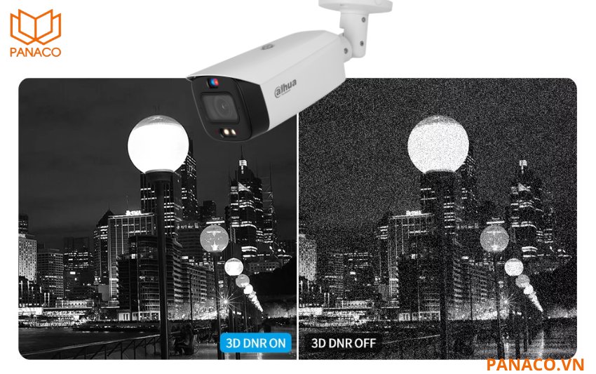 Camera IP Dahua DH-IPC-HFW3449T1-ZAS-PV hỗ trợ công nghệ giảm nhiễu 3D DNR giúp hình ảnh luôn ở mức tốt nhất, không bị mờ nhòe