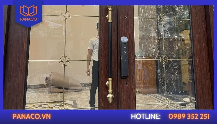 Công trình lắp khóa vân tay cho Tiệm vàng Minh Quang, Gò Vấp
