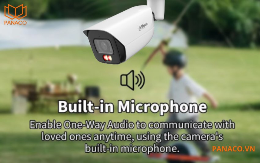 Dahua DH-IPC-HFW3649E-AS-IL hỗ trợ ghi âm nhờ micro tích hợp sẵn