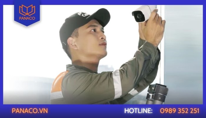 Kỹ thuật viên của Panaco lắp đặt và sửa chữa camera tại Bình Chánh vô cùng chuyên nghiệp