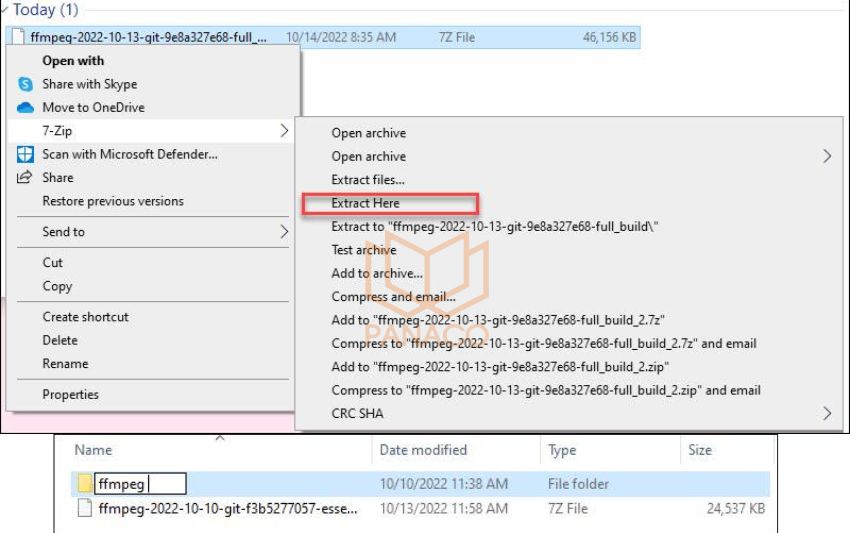 Giải nén và đổi tên file livestream camera lên YouTube
