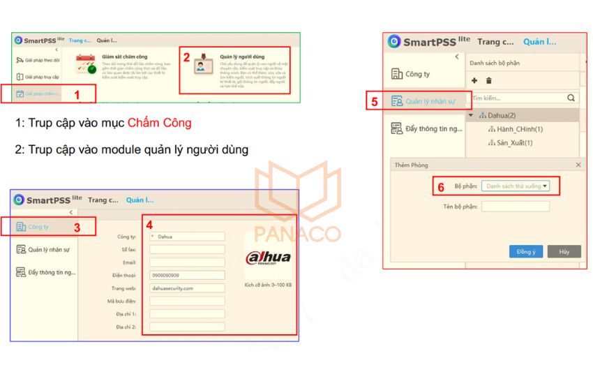 Hướng dẫn tạo công ty và quản lý người dùng trên phần mềm SmartPSS Lite Hướng dẫn tạo công ty và quản lý người dùng trên phần mềm SmartPSS Lite