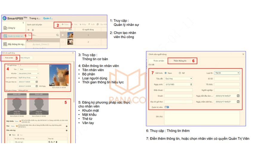 Hướng dẫn thêm nhân sự, phân quyền nhân sự trên phần mềm SmartPSS Lite