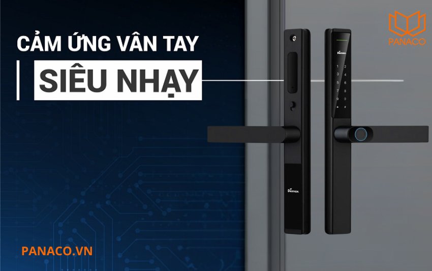 Khóa Demax EL599 LUX cảm ứng vân tay siêu nhạy
