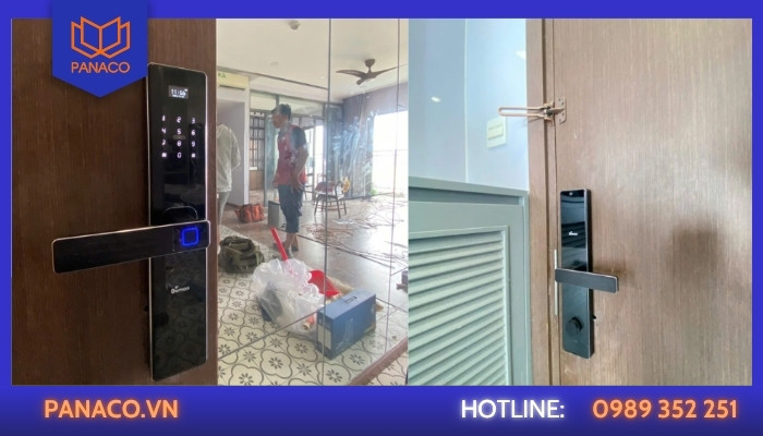 Lắp khóa vân tay Demax cho nhà phố tại 183_2 Nơ Trang Long, Bình Thạnh