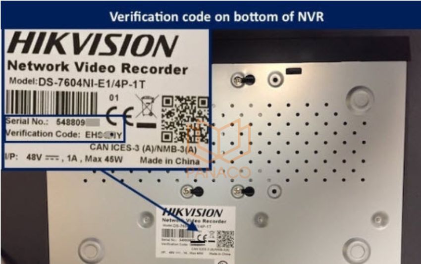 Verification Code thiết bị Hikvision