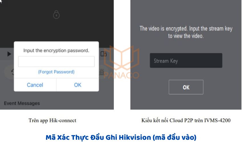 Hikvision camera yêu cầu mã xác thực đầu vào