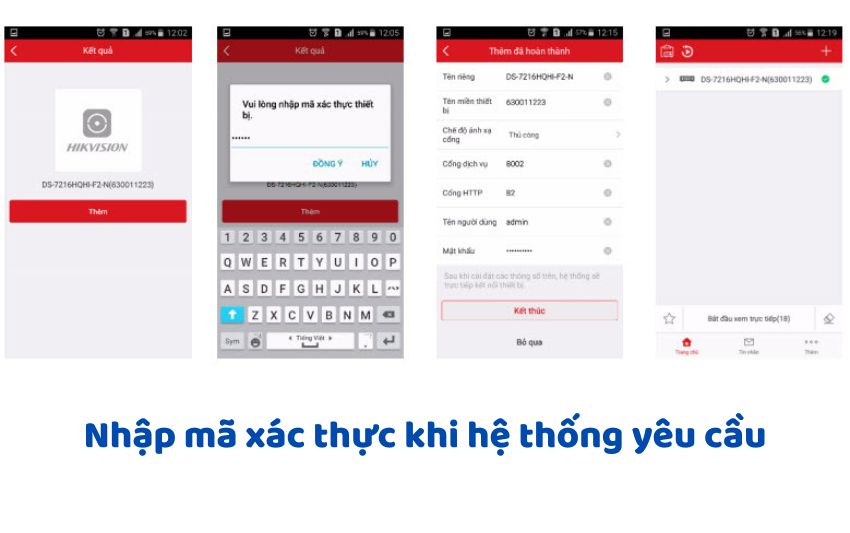 Nhập mã xác thực để hoàn tất