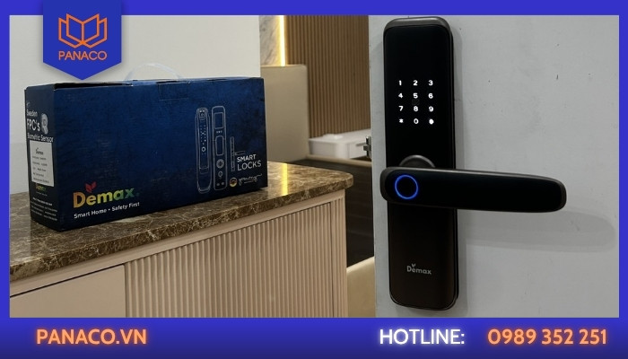 Thi công khóa cửa thông minh Demax cho văn phòng doanh nghiệp tại Hóc Môn