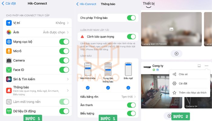 Hướng dẫn cài đặt thông báo trên App Hik-connect