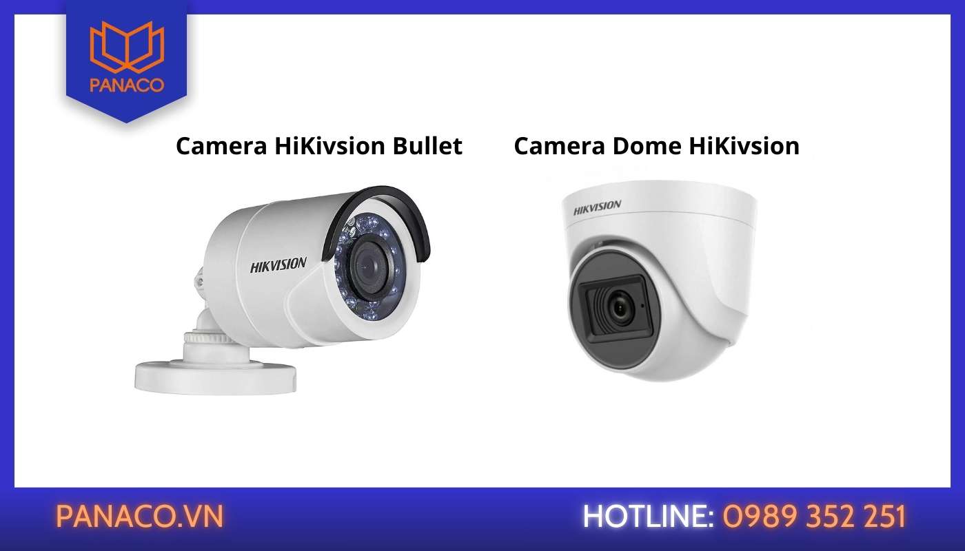 Dòng camera Dome và Hikvision 5MP bullet camera khác nhau ở thiết kế, tính ứng dụng