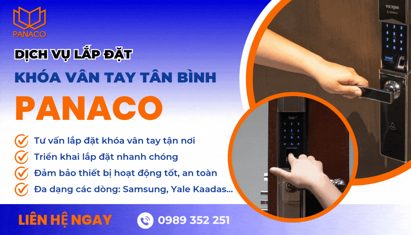 Lắp đặt khóa vân tay Tân Bình uy tín tại PANACO