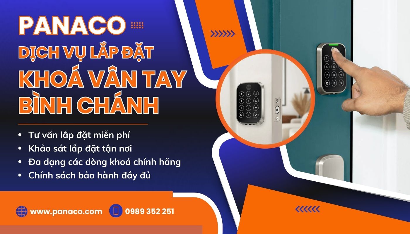 Lắp đặt khoá vân tay Bình Chánh giá tốt tại PANACO