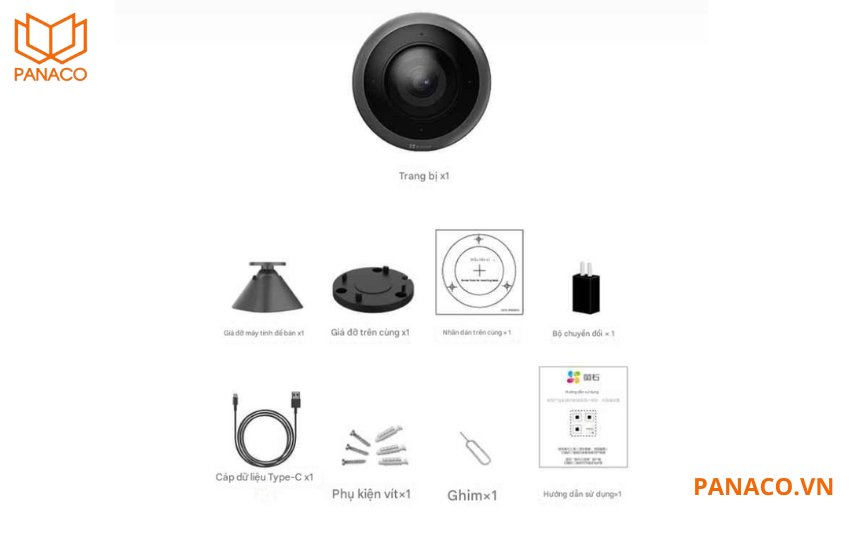 Bộ sản phẩm camera Ezviz E4P 3K+ gồm có: