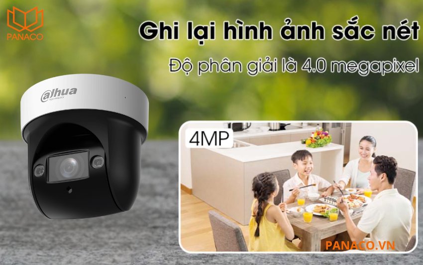 Camera Dahua DH-SD29404DB-GNY-W sở hữu độ phân giải 4MP