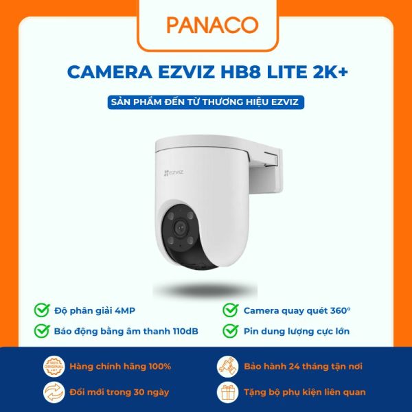 Bán camera không dây Ezviz dùng pin HB8 Lite 2K+ giá rẻ