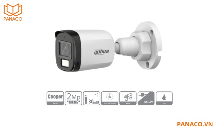 Camera HDCVI 2MP Dahua DH-HAC-B1A21P-U-IL-A