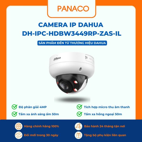 Camera IP Dahua DH-IPC-HDBW3449RP-ZAS-IL